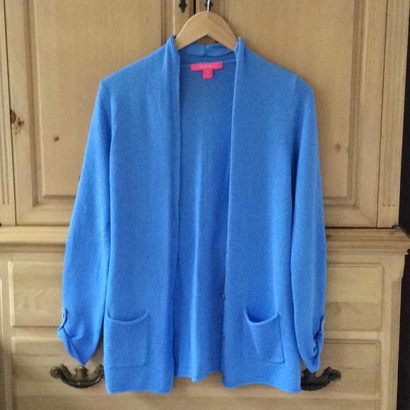 NWOT - Lilly Pulitzer Blue Cardigan Sweater - XS - Picture 1 of 6